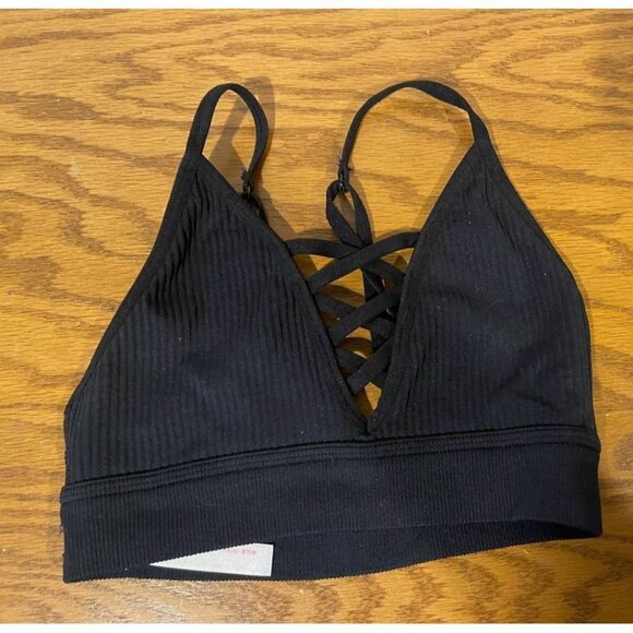 Pink Victoria Secret NEW bralette size XS black‎ - Picture 1 of 4